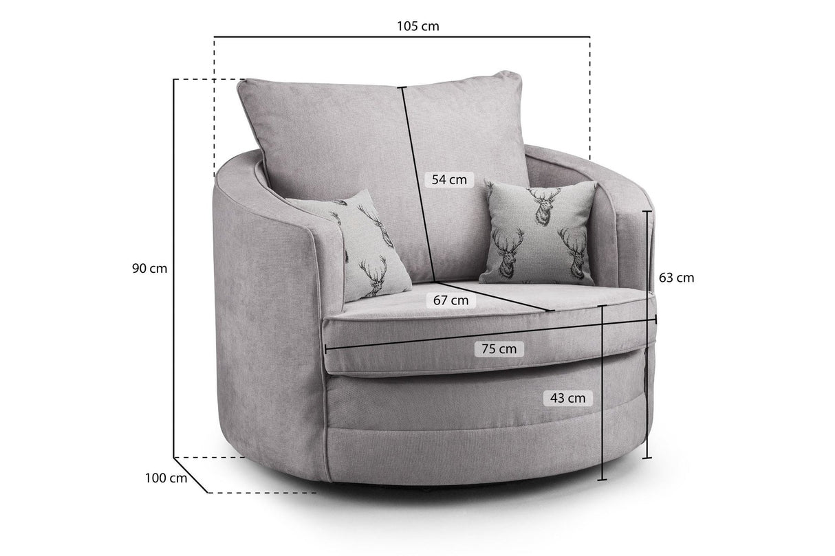 Riga Swivel Chair – Elegant, Comfortable & Functional - Ready2GoFurniture