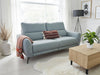 Grey Fabric 3 Seater Full Back Electric Recliner Sofa