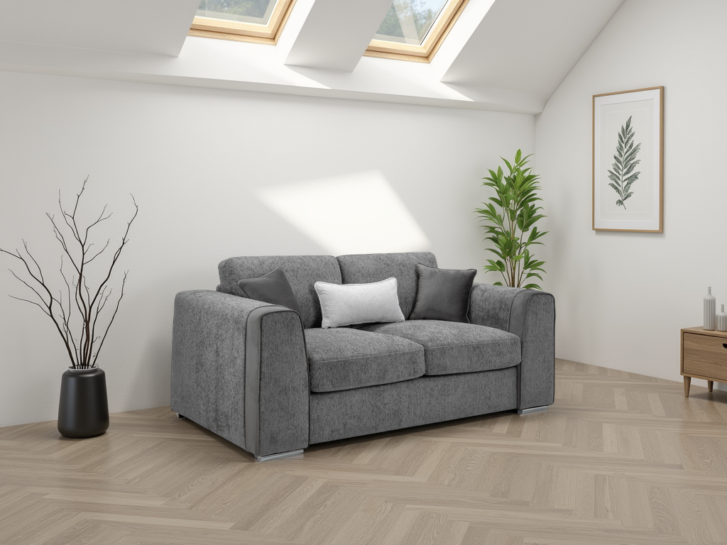 Naples Sofa Grey 2 Seater