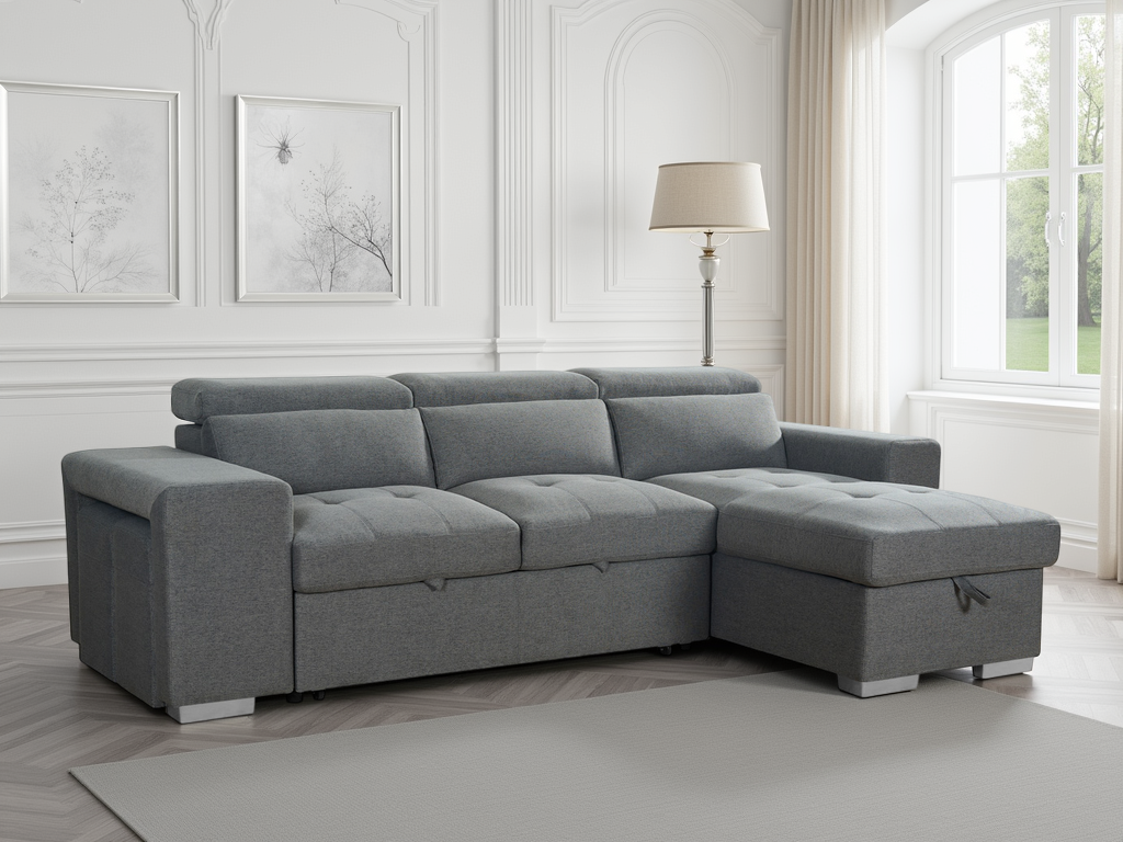 Artemis Sofabed Grey Universal Corner - Ready2Go Furniture