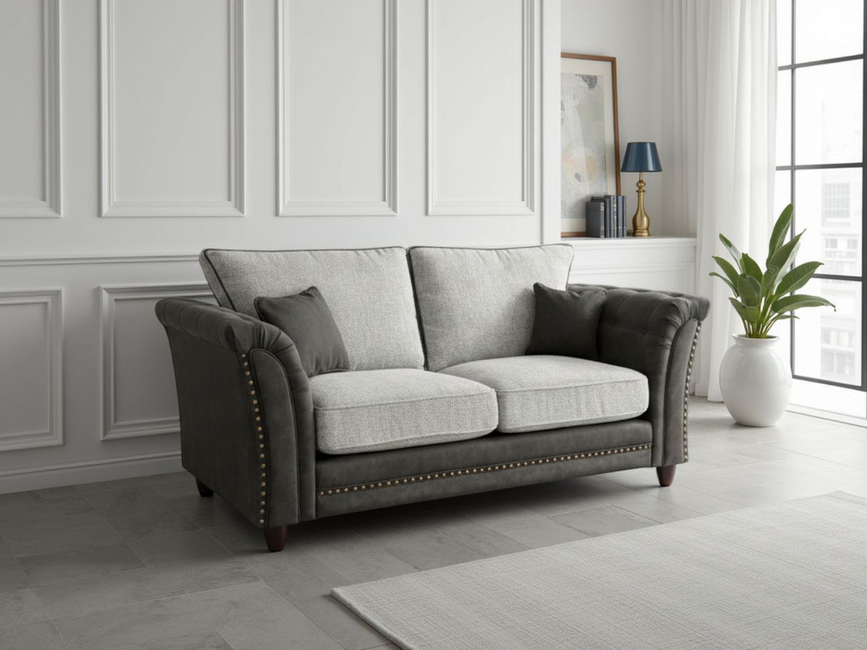 Bella Fullback Sofa Grey 2 Seater