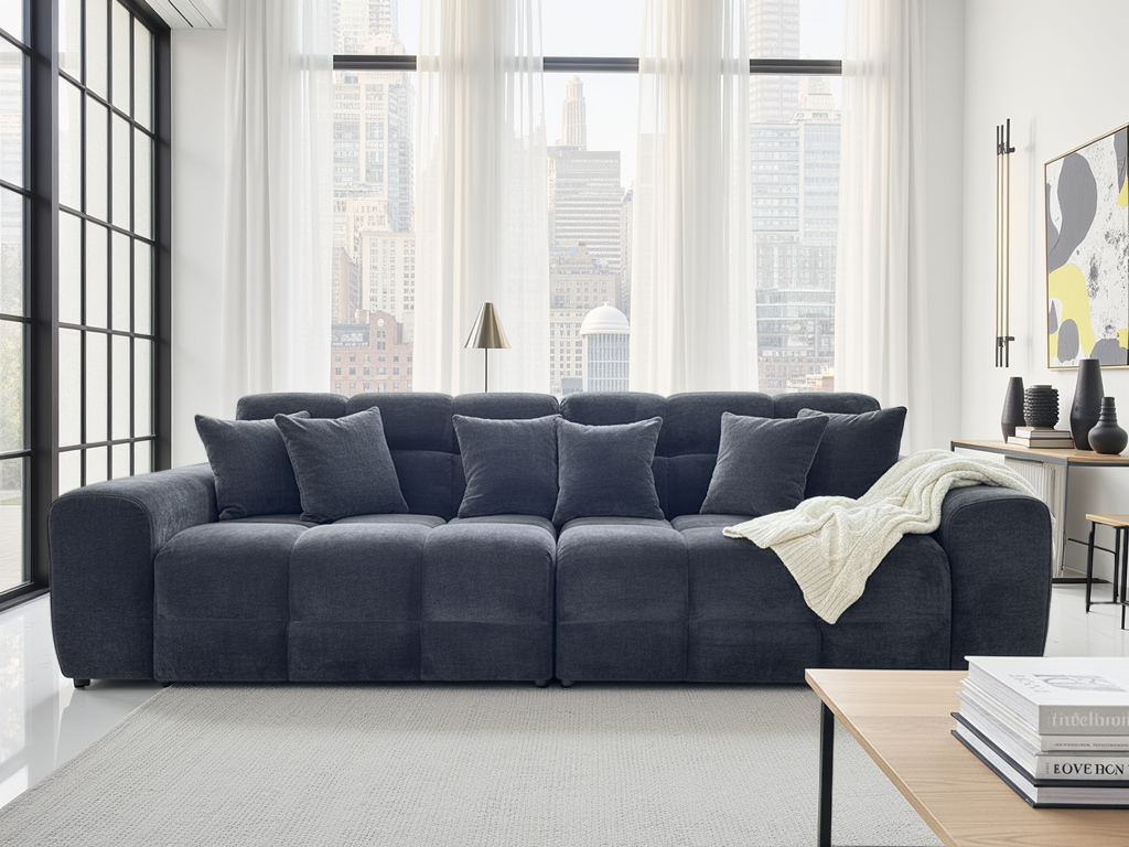 Jacob Sofa Black 4 Seater