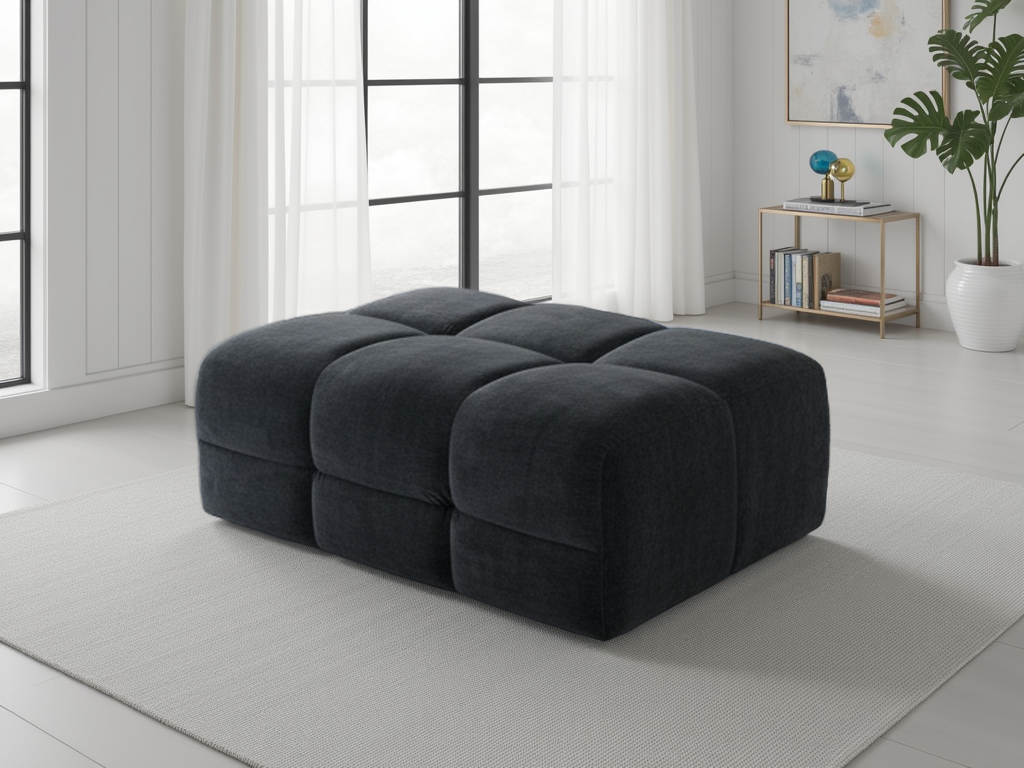 Jacob Sofa Black Footstool - Ready2Go Furniture