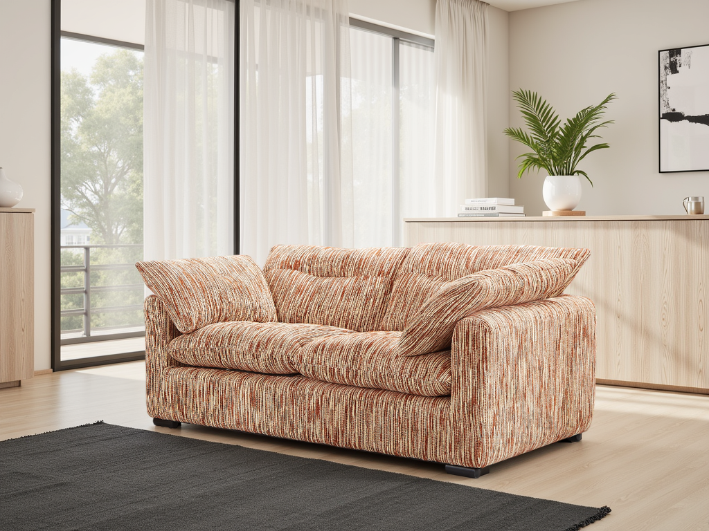 Quetta Sofa Rust/Beige 2 Seater - Ready2Go Furniture