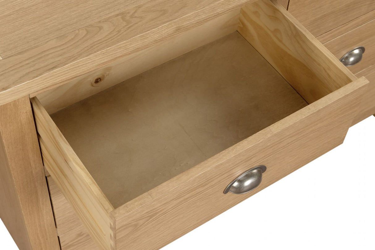 Natural Oak Country Chic 6 Drawer Dressing Chest