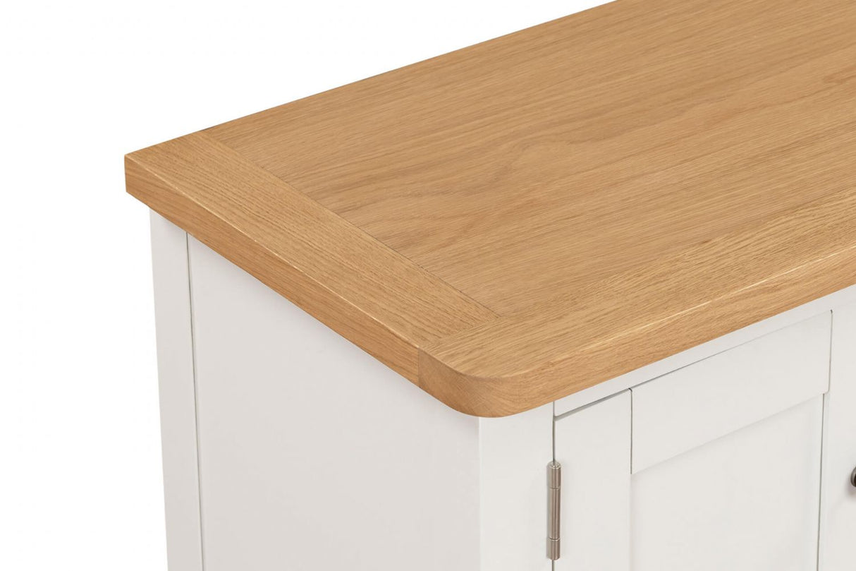 Cashmere Wooden 1 Door TV Media Unit Oak Top 2 Open Shelves