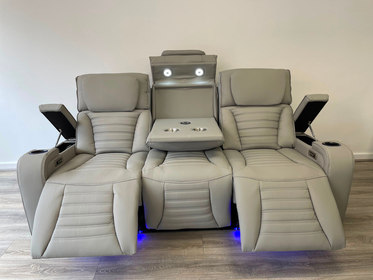 Hermes 3+2 Electric Recliner Sofa Set with LED Lights & Wireless Charging