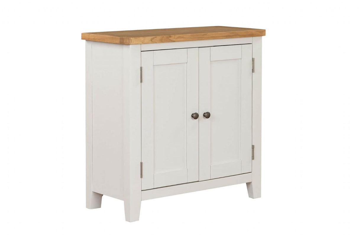 Cashmere Wooden 2 Door Small Sideboard with Oak Top