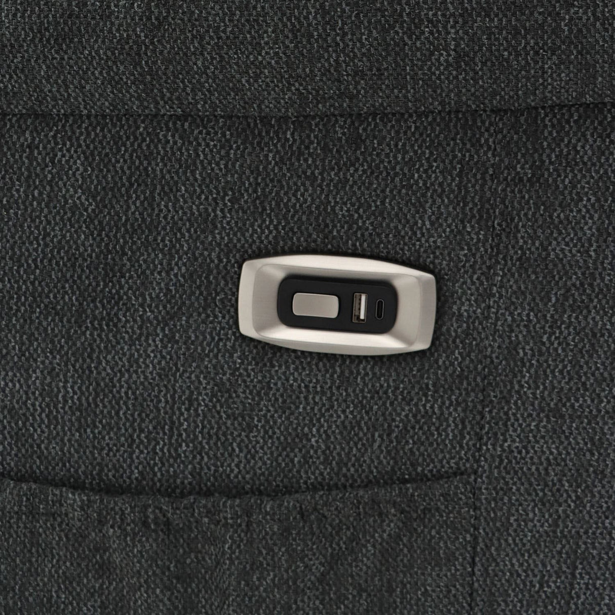 Graphite Fabric Electric Recliner Armchair