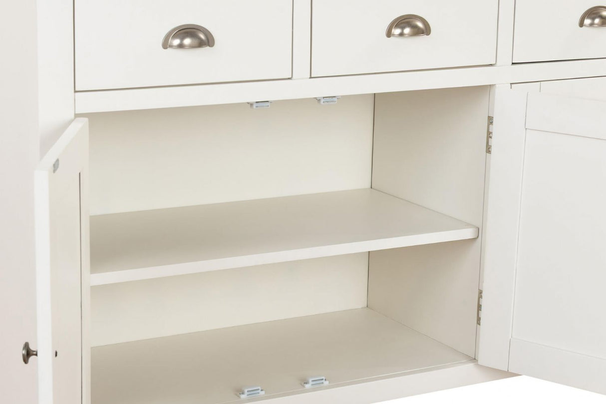 Cashmere Wooden 3 Door 3 Drawer Wide Sideboard Oak Top