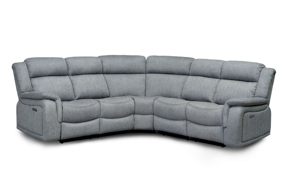 Linden Electric Recliner Sofa Grey Large Corner
