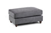 Grey Fabric Foam Filled Cushion Top Footstool