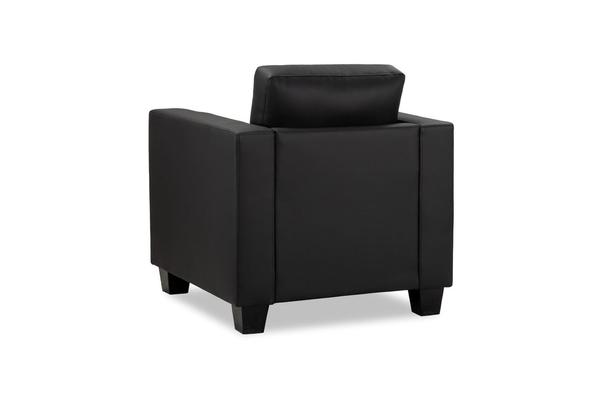 Santa Cruz Armchair – Stylish Grey Faux Leather Seat - Ready2GoFurniture