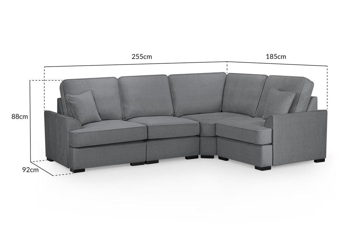 Grey Fabric Large Universal Corner Sofa