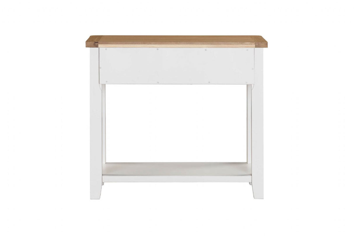Cashmere Wooden 2 Drawer Console Table Oak Top