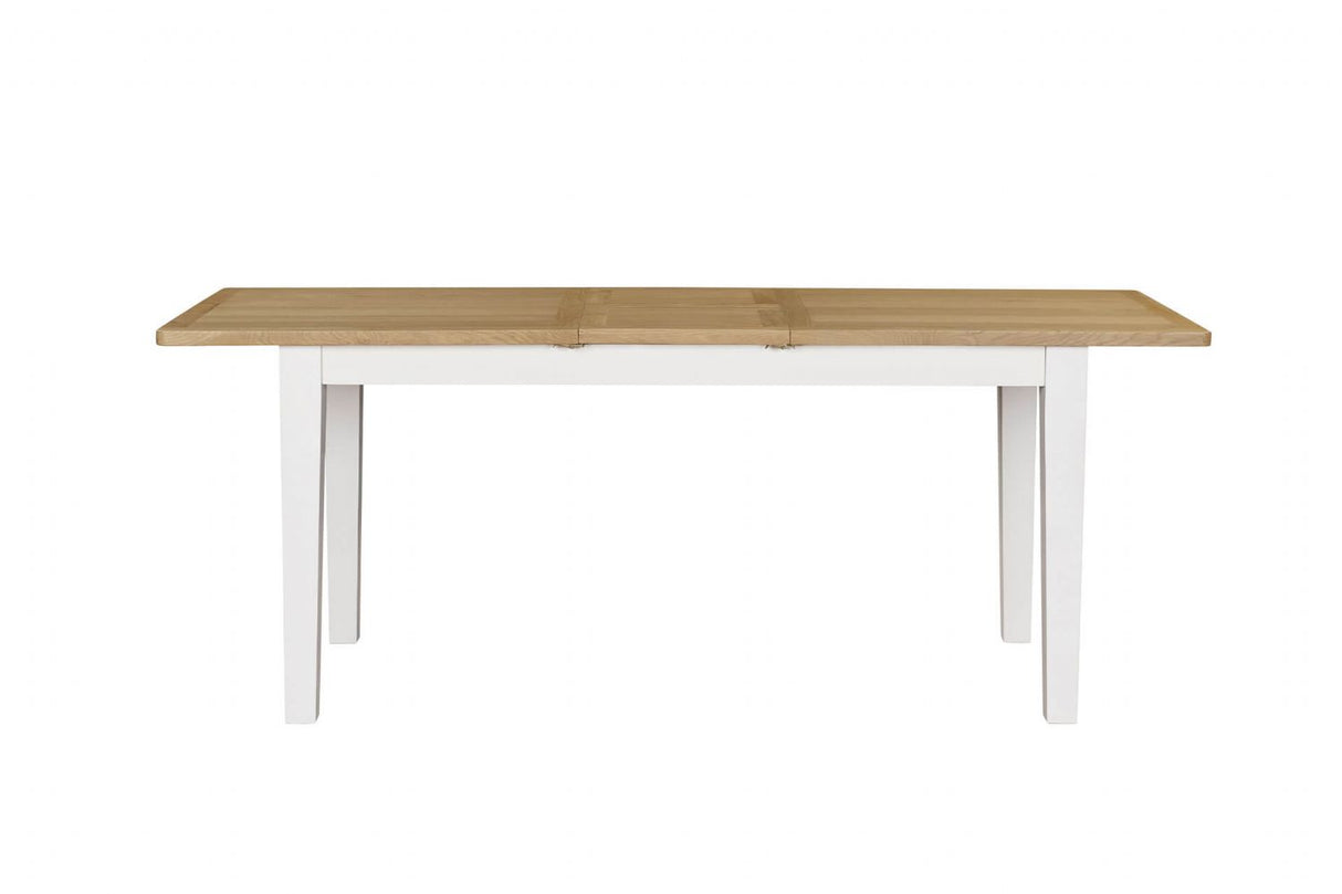 Cashmere Wooden Extending Dining Table Oak Top 120 to 160cm