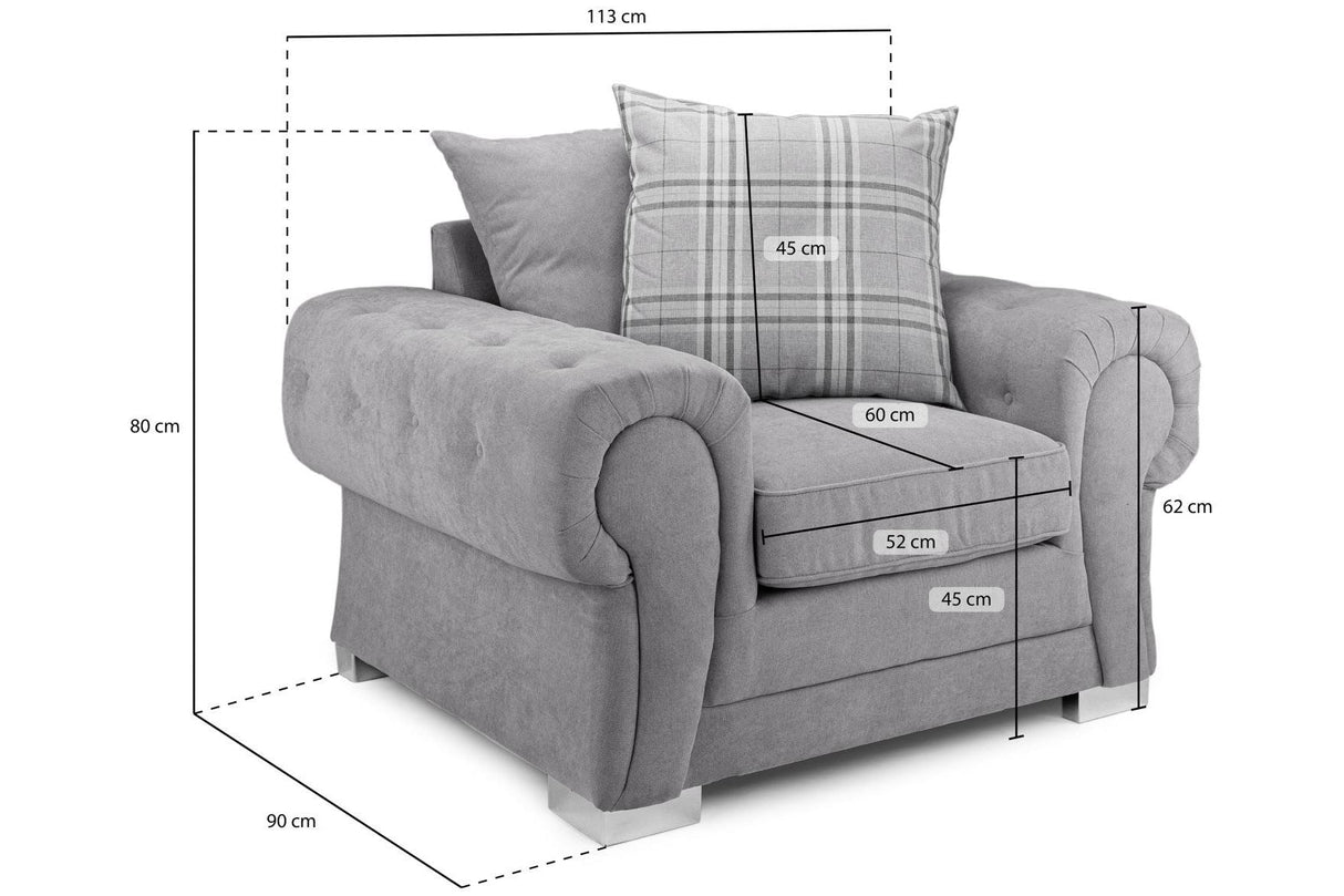 Verona Scatterback Sofa Armchair – Stylish & Comfortable - Ready2GoFurniture