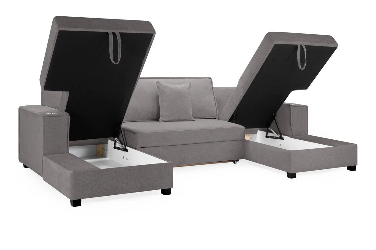 Pisa Sofabed Grey Universal Corner