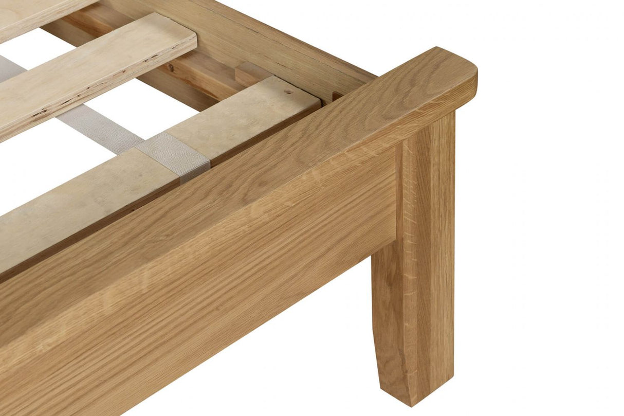 Natural Oak 3ft Single Bed with Shaker Legs