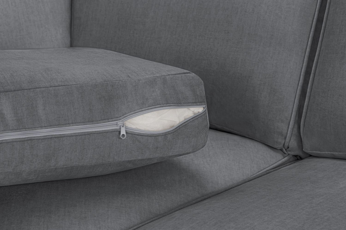 Grey Fabric Large Universal Corner Sofa