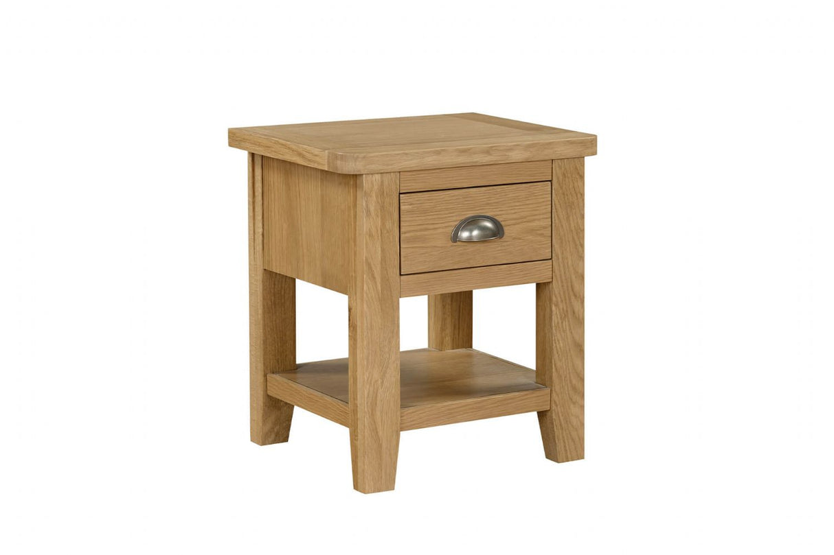 Marsden Lamp Table 1 Drawer Natural Oak (Nett)
