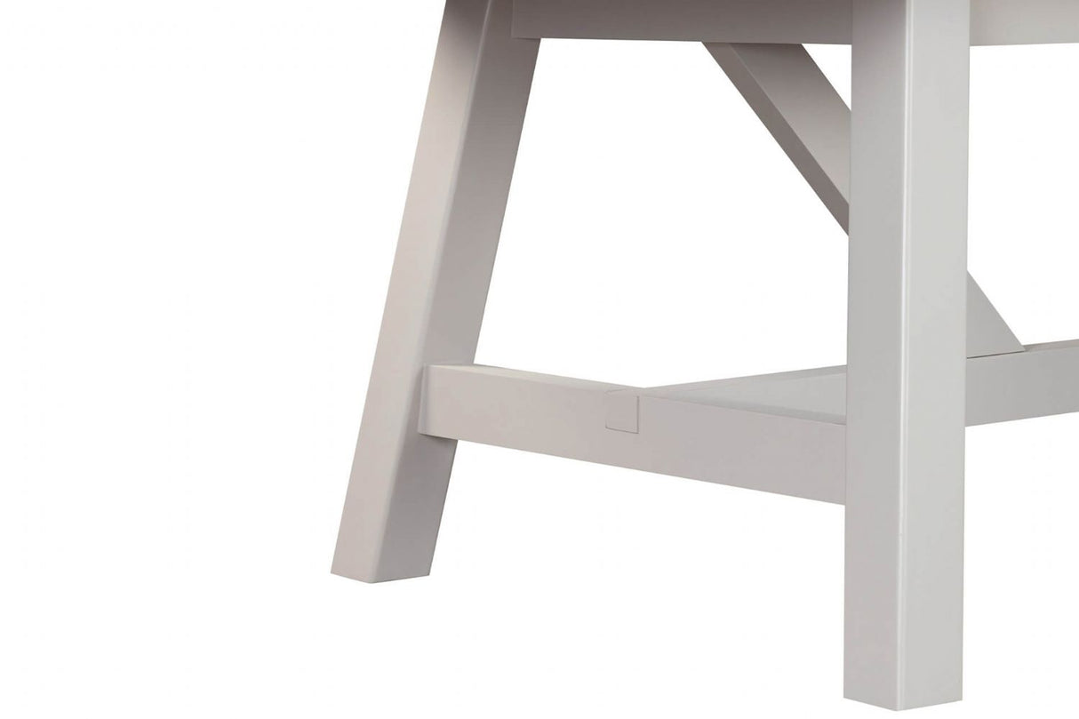 Taupe Wooden Oak Top Refectory Large Extending Dining Table