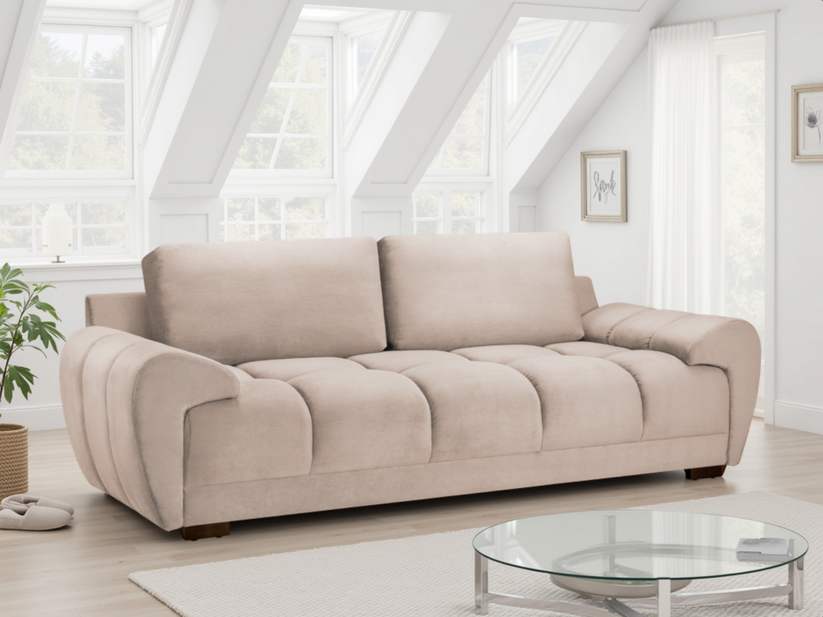 Azzuro Sofa Mocha 3 Seater - Ready2Go Furniture