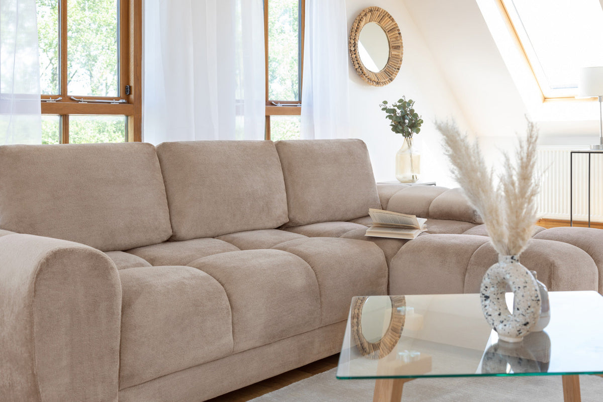 Azzuro Sofabed Mocha Universal Corner - Ready2Go Furniture