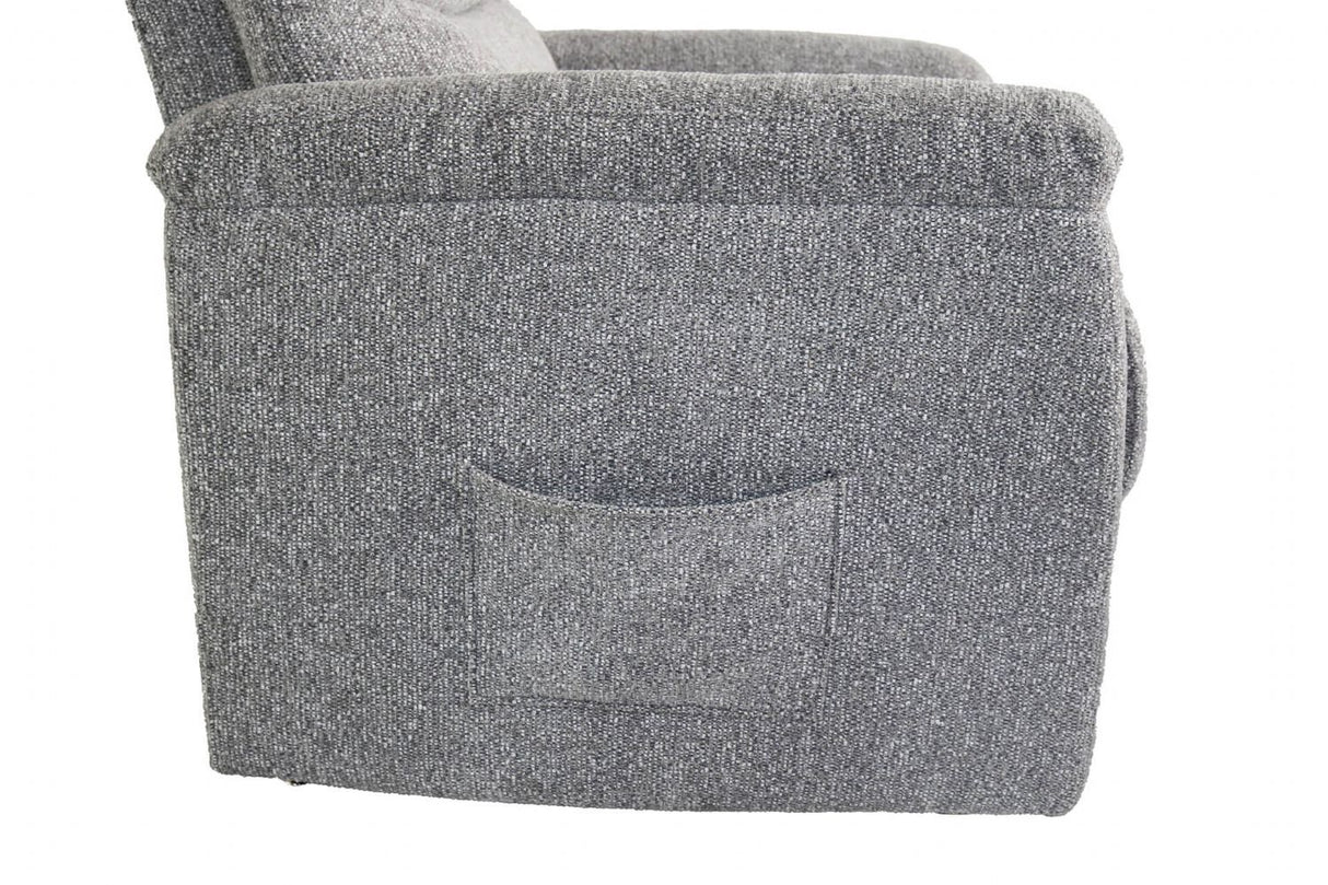 Grey Fabric Lift and Rise Recliner Chair with Lumbar Support
