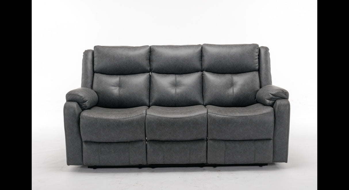 Belair 3+2 Seater Room Set With Manual Recliner - Grey