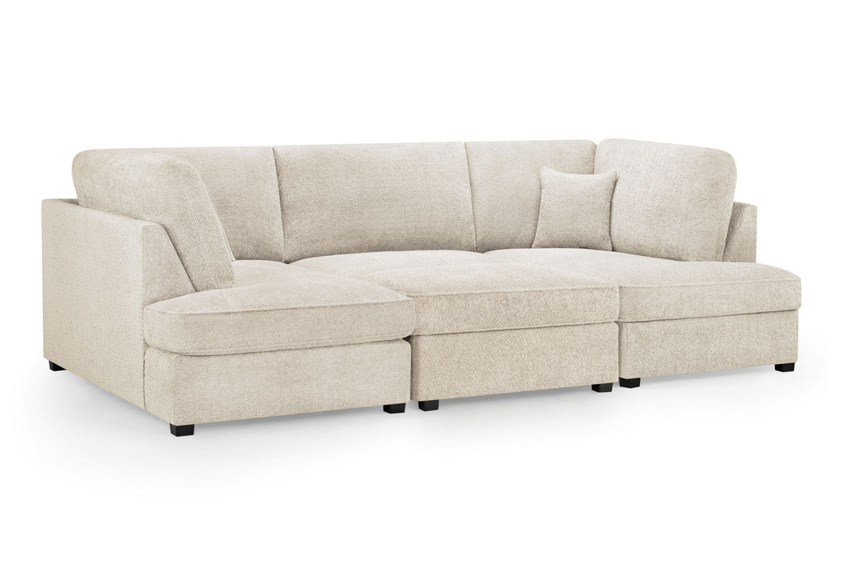 Pisa Boucle U Shape Corner Sofa – Modern & Luxurious Comfort - Ready2GoFurniture