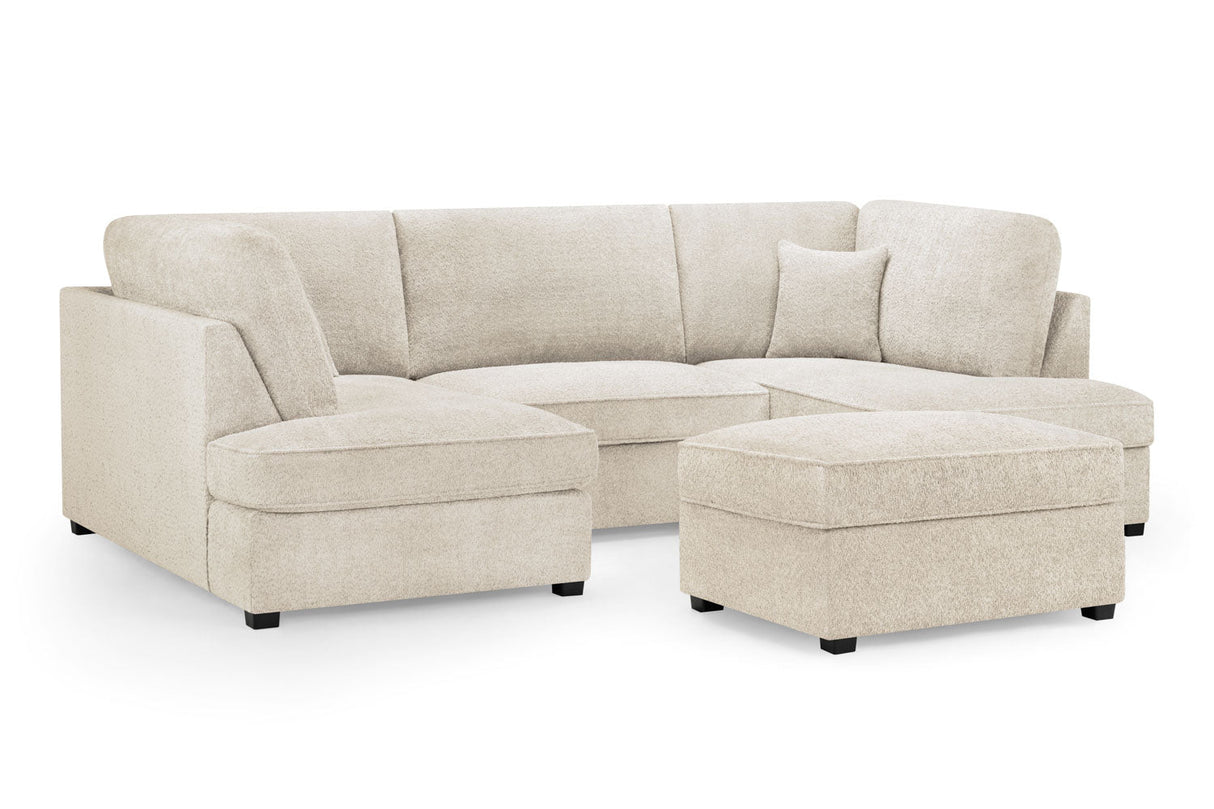 Pisa Boucle U Shape Corner Sofa – Modern & Luxurious Comfort - Ready2GoFurniture