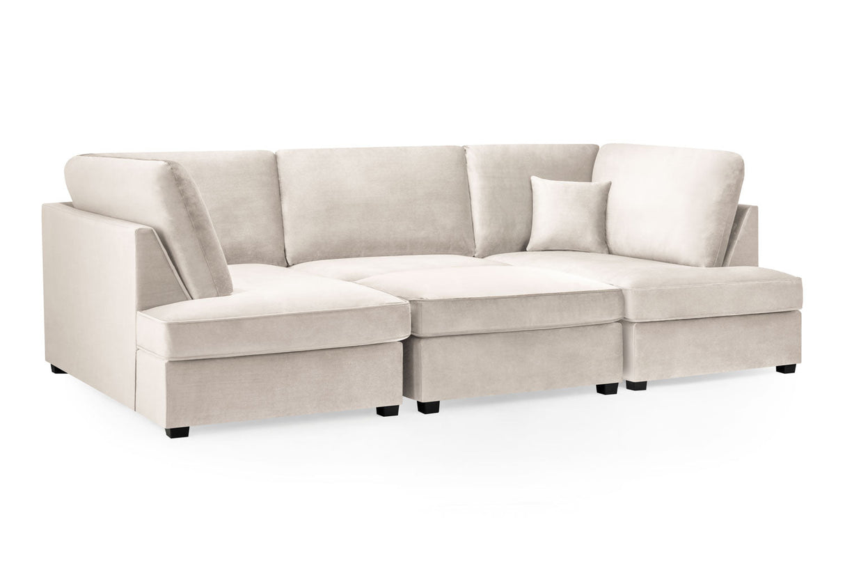 Pisa Plush U Shape Corner Sofa – Spacious & Luxurious Comfort - Ready2GoFurniture