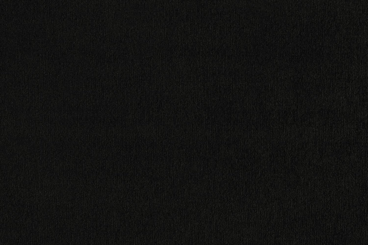 Black Fabric U Shape Plush Black Corner Sofa