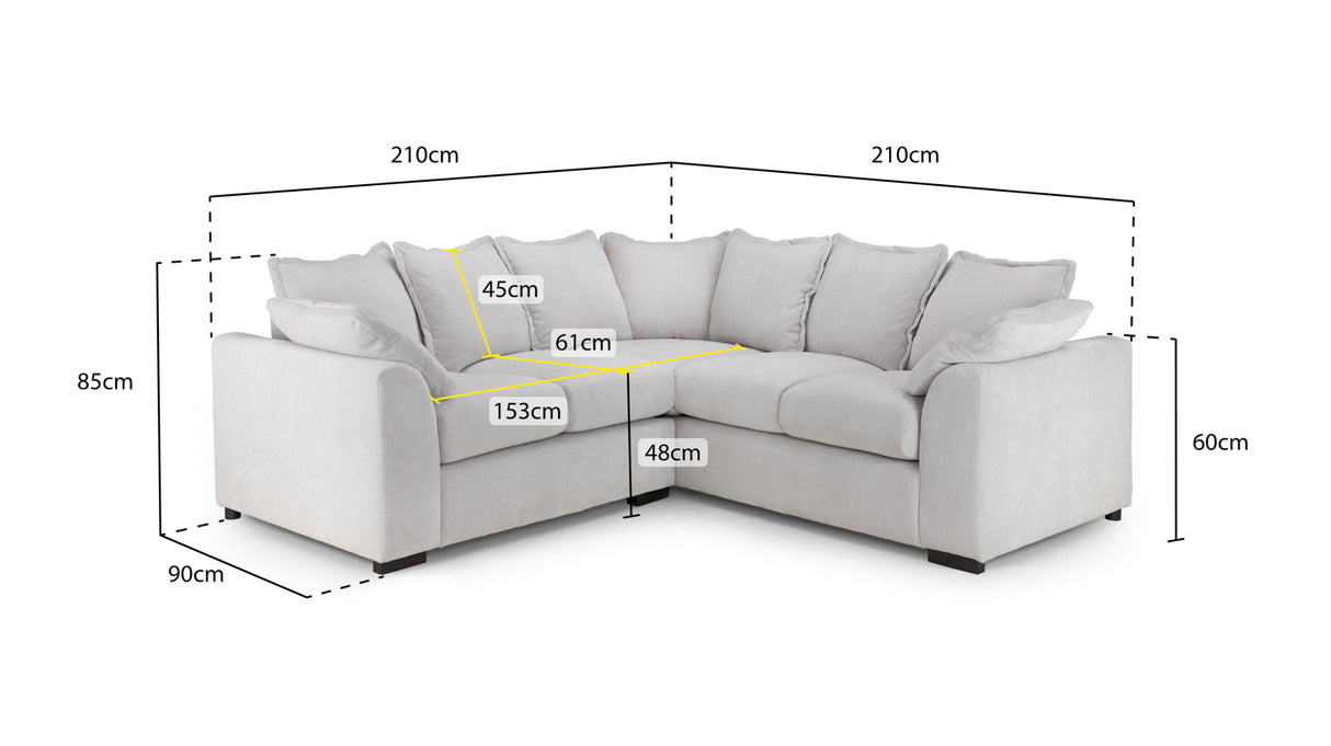 Cologne Large Corner Sofa – Stylish & Comfortable Seating - Ready2GoFurniture