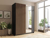 Dalia Sliding Wardrobe Black Oak 150cm