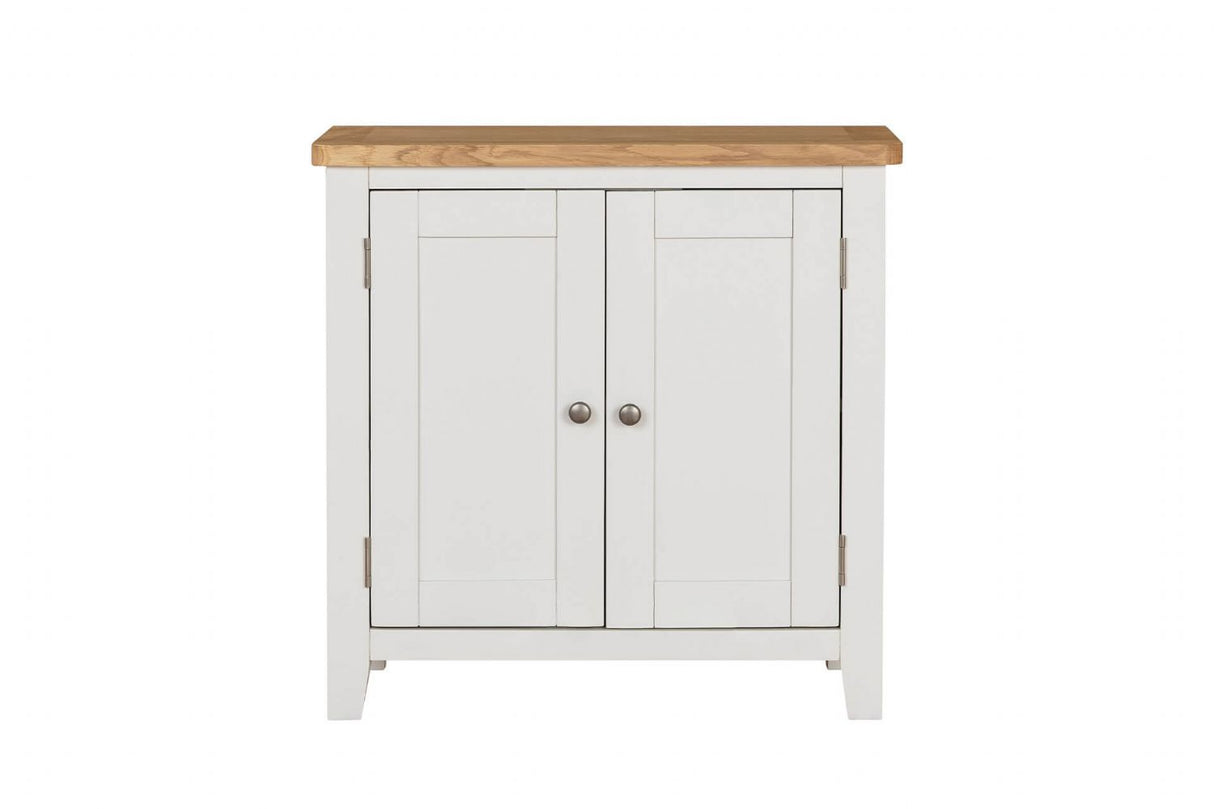 Cashmere Wooden 2 Door Small Sideboard with Oak Top