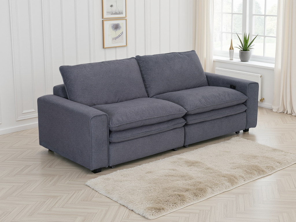 Florence Cloud Grey Electric Sofa - Ready2Go Furniture