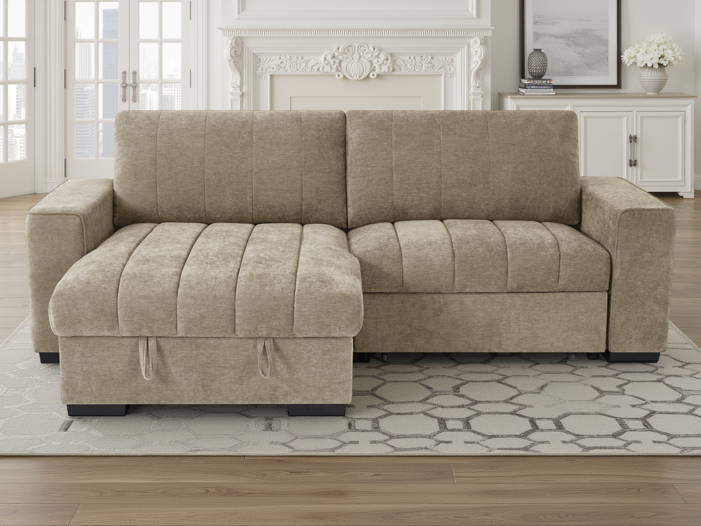 Franklin Sofabed Beige Universal Corner - Ready2Go Furniture