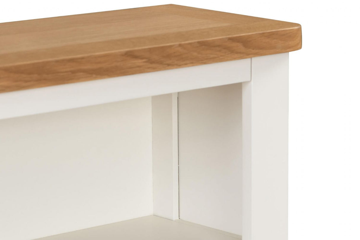 Cashmere Wooden Low Open Bookcase Oak Top