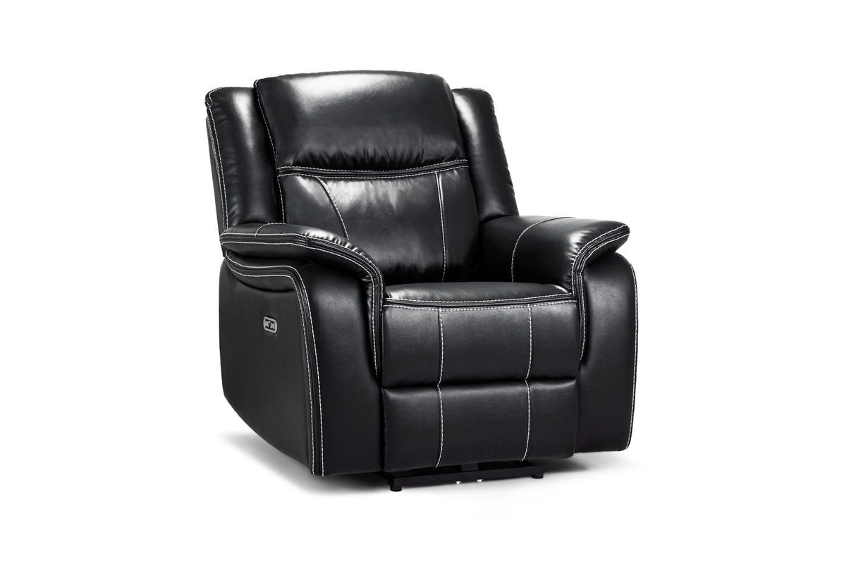 Galaxy Tech Recliner Sofa Black Armchair
