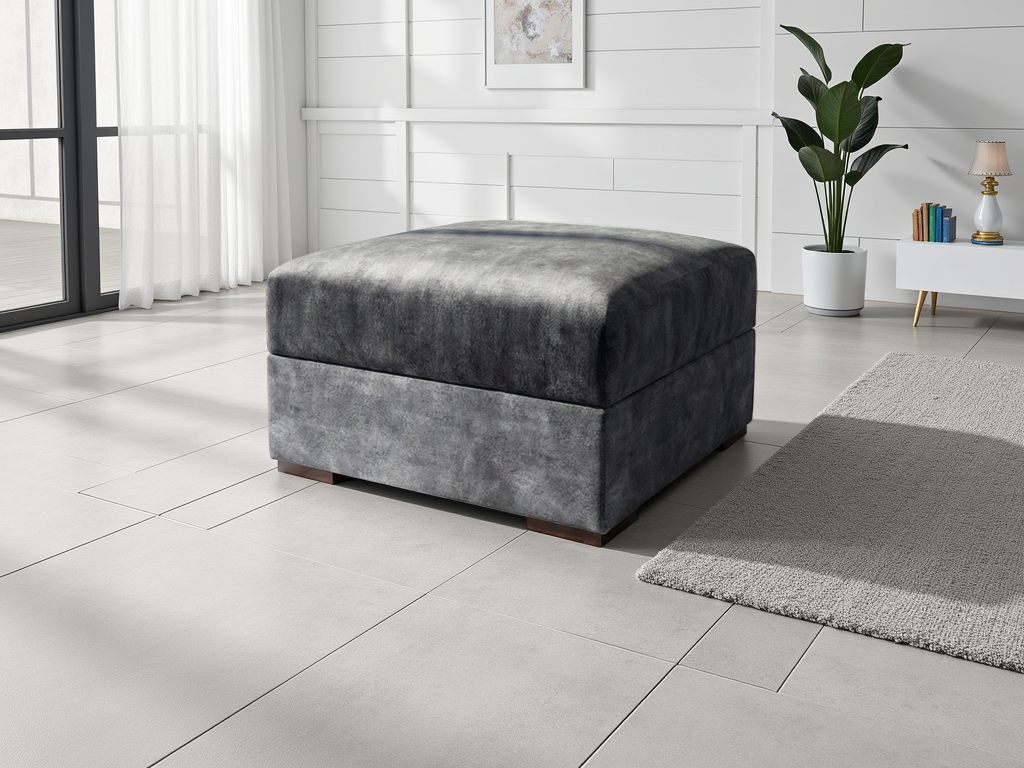 Serena Sofa Black Footstool - Ready2Go Furniture