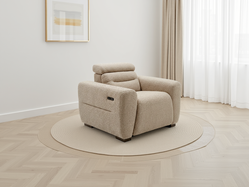 Tokyo Electric Recliner Beige Armchair - Ready2Go Furniture