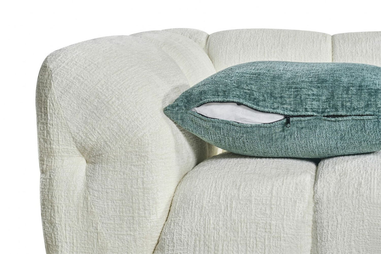 Beige Fabric Right Hand Facing L Shape Corner Sofa