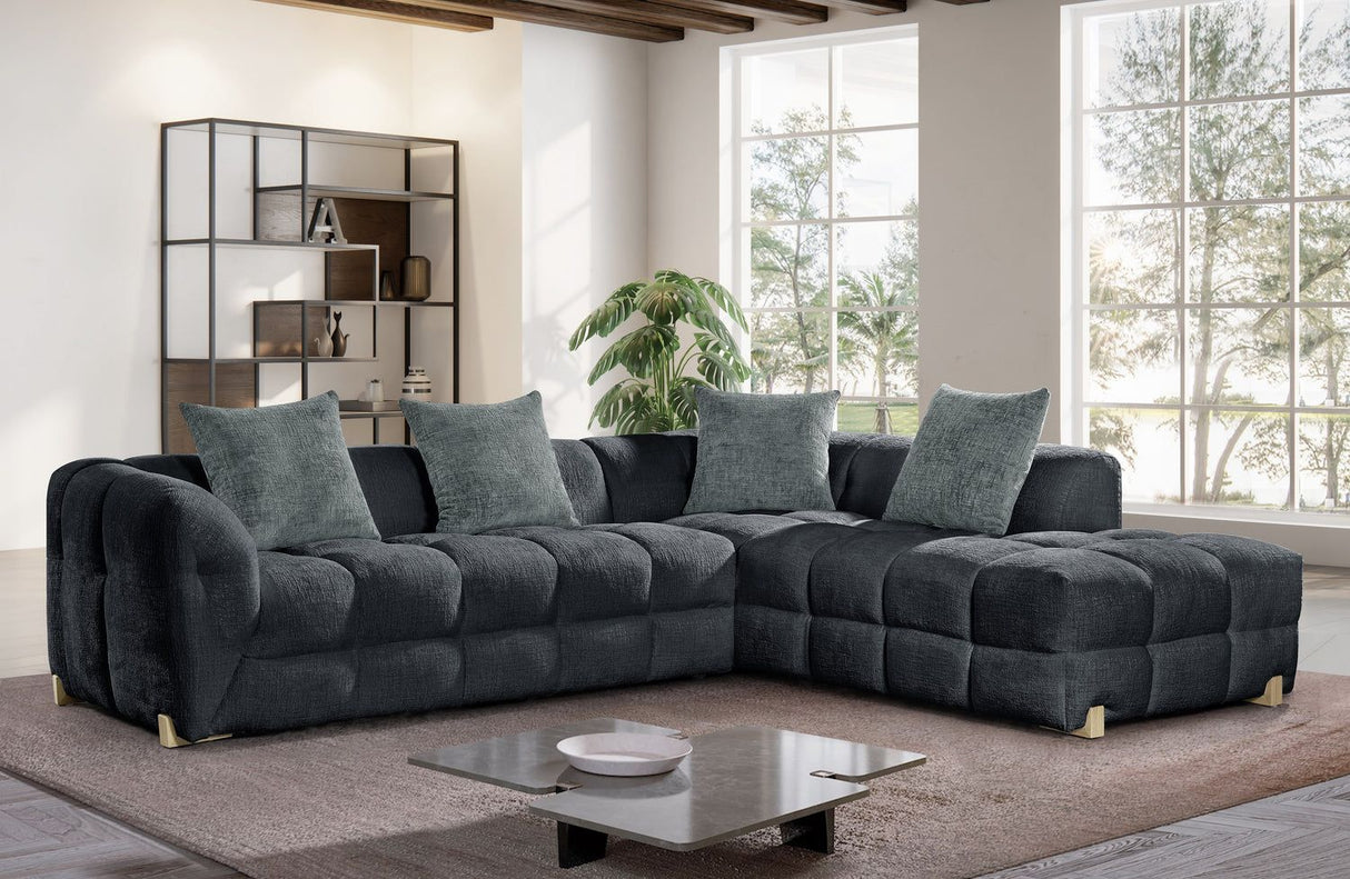 Genoa Sofa Charcoal Right Hand