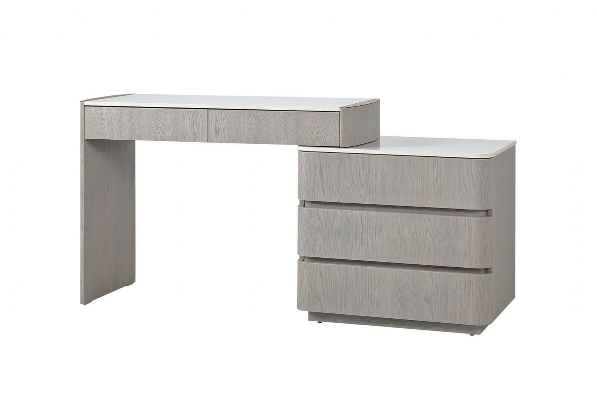 Mondello Dressing Table with Chest 5 Drawer Washed Oak