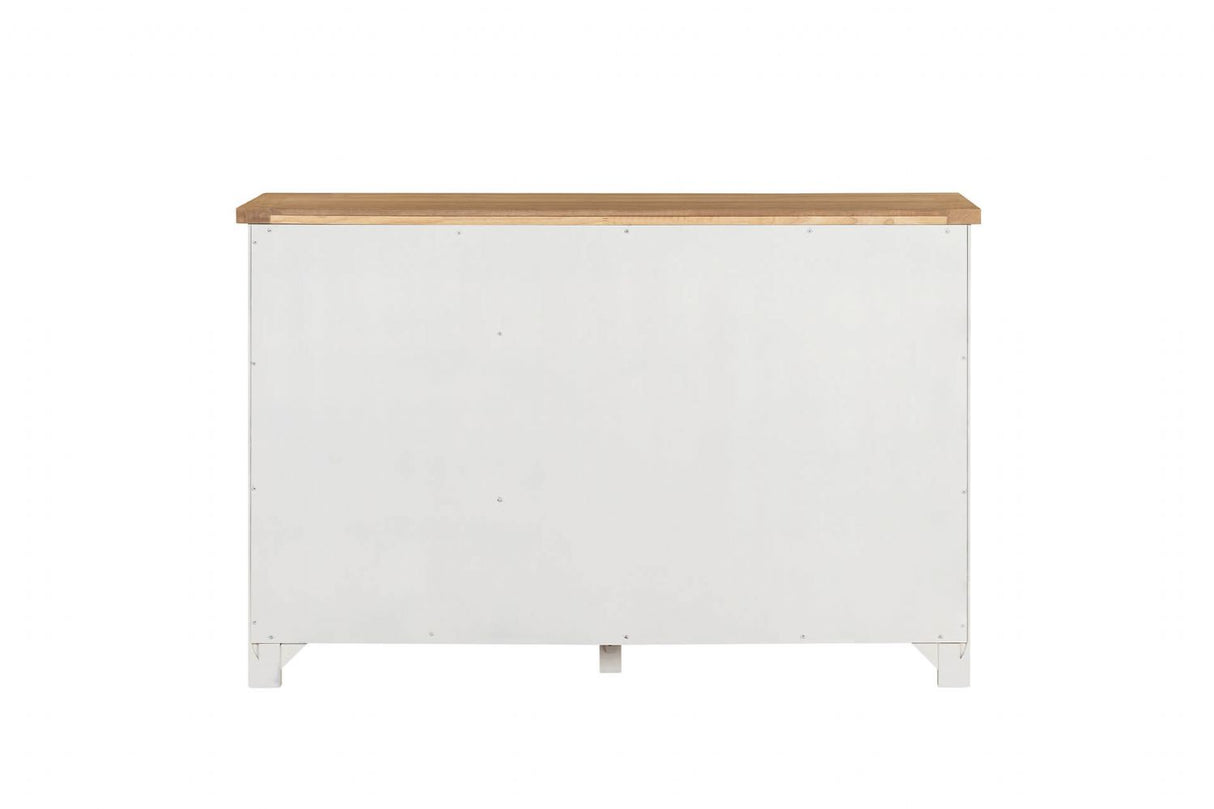 Cashmere Wooden 3 Door 3 Drawer Wide Sideboard Oak Top