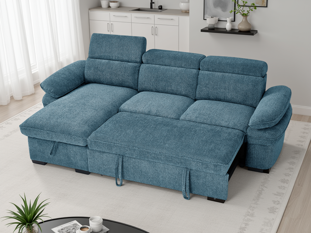 Hudson Sofabed Blue Universal Corner - Ready2Go Furniture