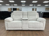 Beige Fabric 2 Seater Electric Recliner Sofa