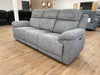 Grey Fabric 3 Seater Electric Recliner Sofa with Cupholders
